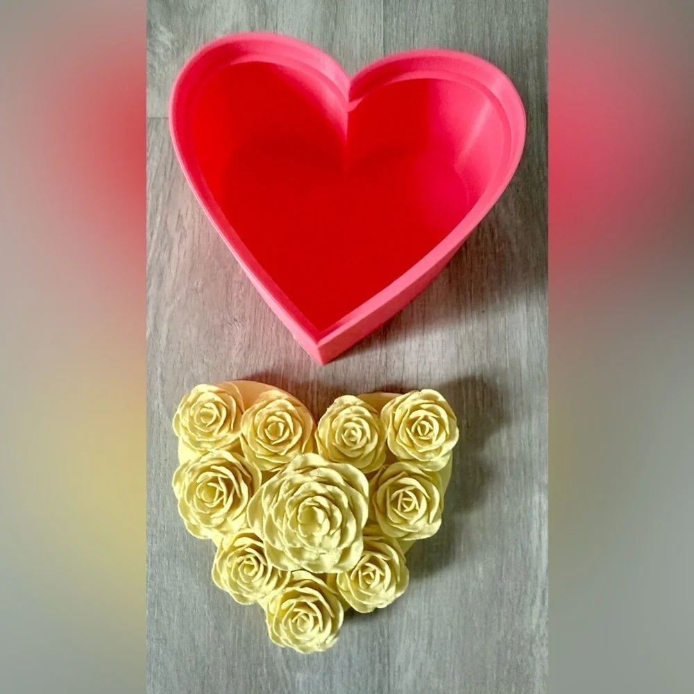 Roses Heart Container Valentine's Day 3D printed jewelry box gift